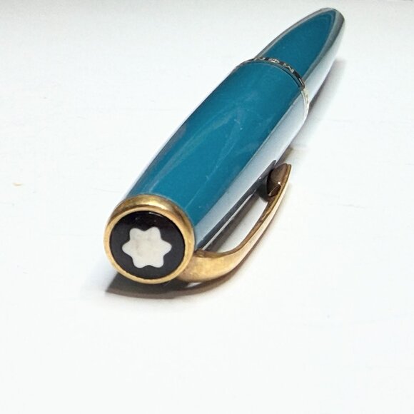 Montblanc Generation Blue Precious Resin Ballpoint Pen Gold Plated SS137